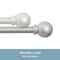 Kenney Mfg Kenney Chelsea 5/8" Standard Decorative Window Curtain Rod, 48-86", Brushed Nickel KN71609V1 - alternate 2